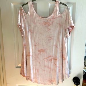 Pink tie die shirt
